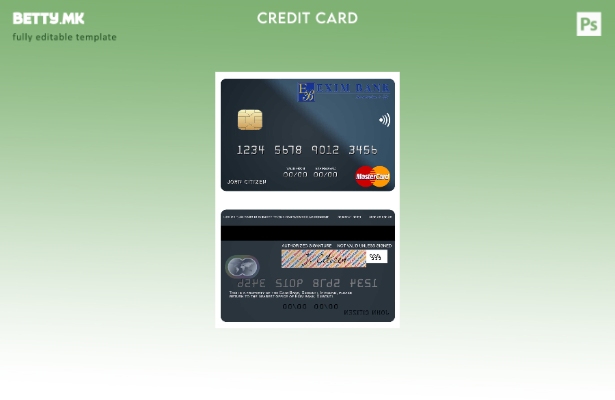 Шаблон за мастер картички во модерен стил на Џибути Ексим банка